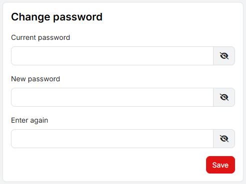 changing password