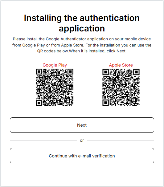 authenticator setup