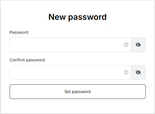 new password