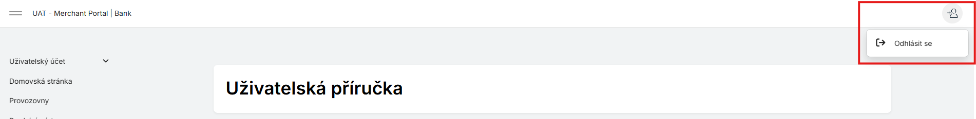 odhlášení z profilu