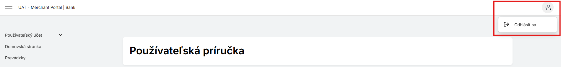odhlásenie z profilu